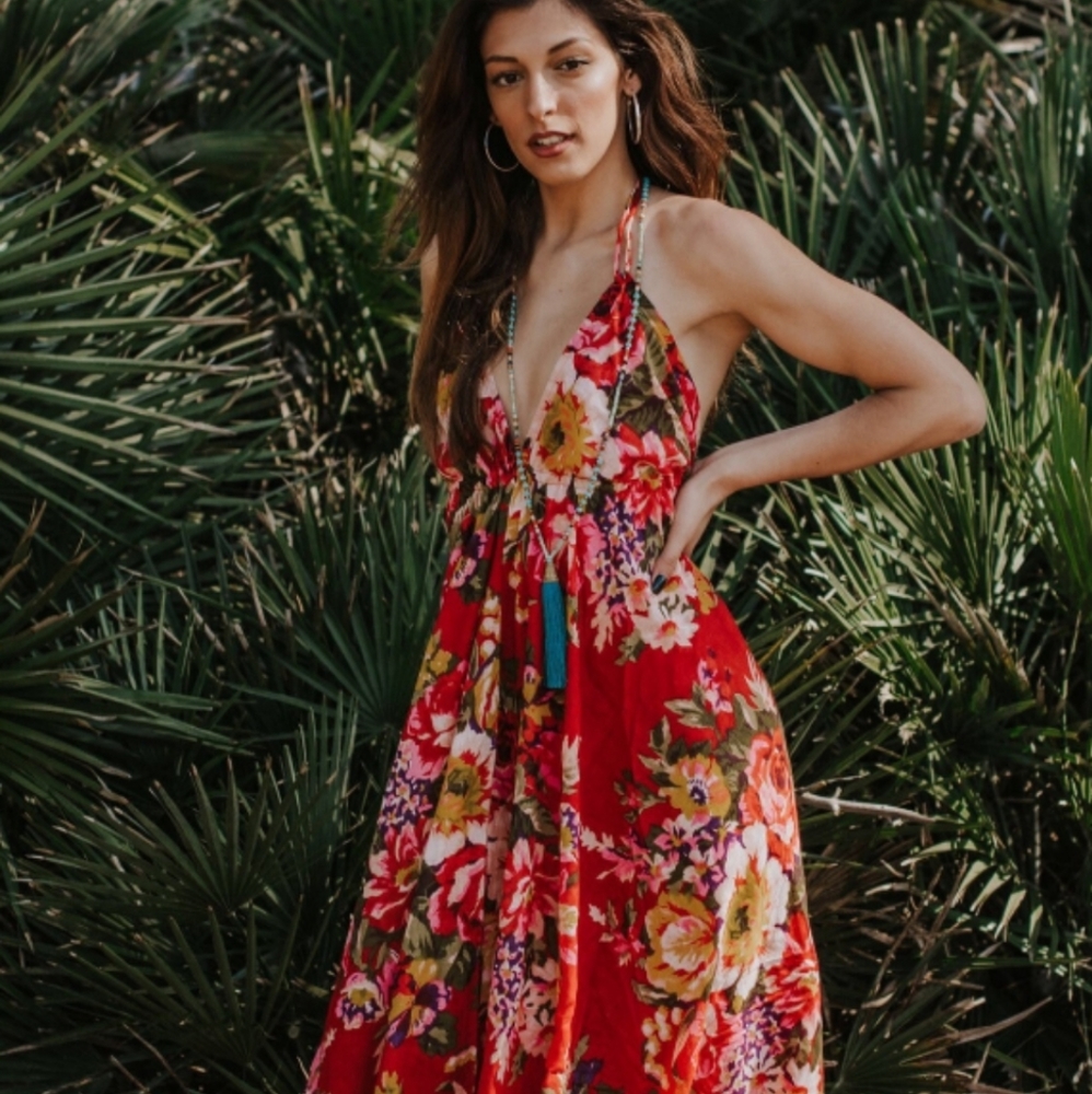Ibiza Dress. Boho, Floral. Size S (6-8)